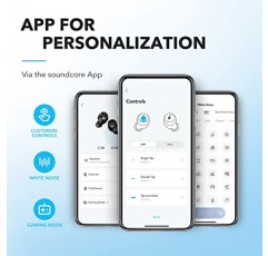 Anker A20i의 Soundcore Life Q20 능동형 소음 차단 헤드폰, Bluetooth 5.3, 앱, 맞춤형 사운드, 28시간 긴 재생 시간, AI 명확한 통화용 마이크 2개를 갖춘 진정한 무선 이어버드