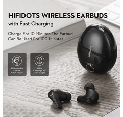 mifo FiiTii HiFiDots aptX 무손실 무선 이어버드, Bluetooth 5.3 적응형 능동형 소음 차단 이어버드, 고속 충전 기능이 있는 HiFi 스테레오 이어버드, APP 제어 이어폰이 포함된 1D+2BA 드라이버