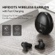 mifo FiiTii HiFiDots aptX 무손실 무선 이어버드, Bluetooth 5.3 적응형 능동형 소음 차단 이어버드, 고속 충전 기능이 있는 HiFi 스테레오 이어버드, APP 제어 이어폰이 포함된 1D+2BA 드라이버