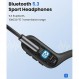 골전도 헤드폰, 무선 오픈 이어 헤드폰, 마이크가 포함된 Bluetooth 5.3 - MP3 재생 내장형 32GB 메모리, 체육관 운동 수영 달리기 사이클링을 위한 IPX8 방수 스포츠 헤드폰.
