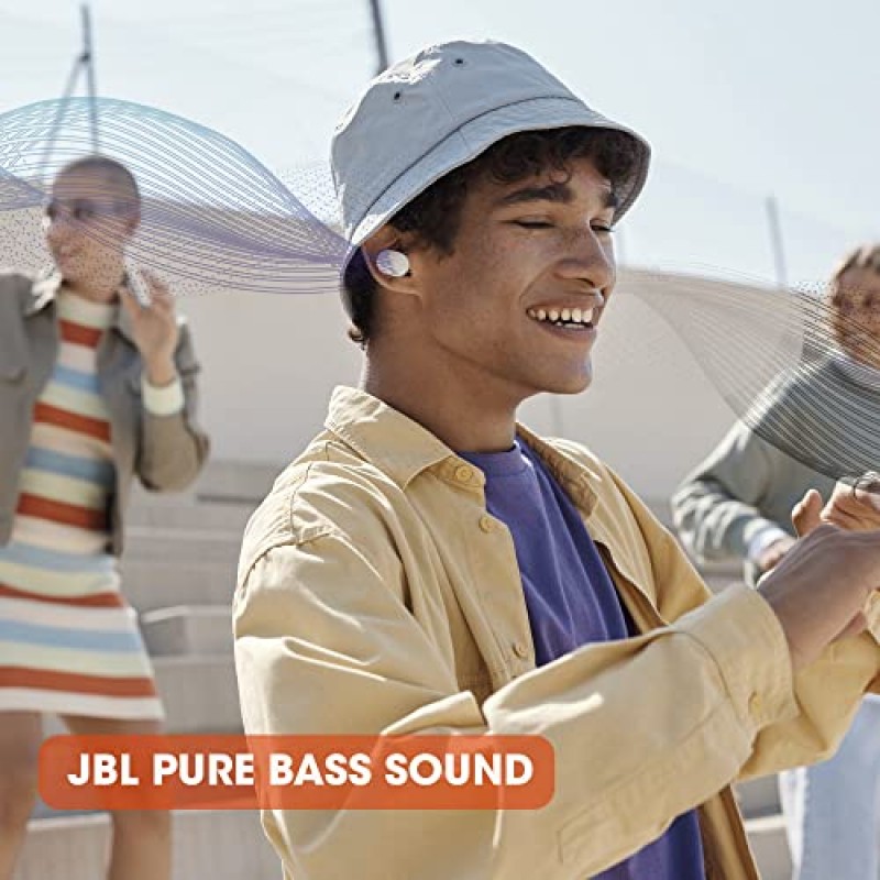 JBL Tune 130NC TWS 진정한 무선 인이어 노이즈 캔슬링 헤드폰 - 화이트, 소형