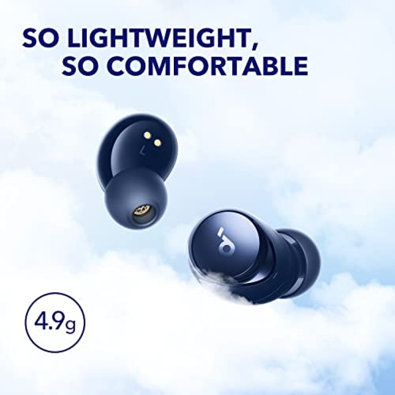 Anker Space A40의 Soundcore 자동 조정 가능한 능동형 소음 차단 무선 이어버드, 최대 98%까지 소음 감소, 50H 재생 시간, 고해상도 사운드, 편안한 착용감, 앱 사용자 정의, 무선 충전