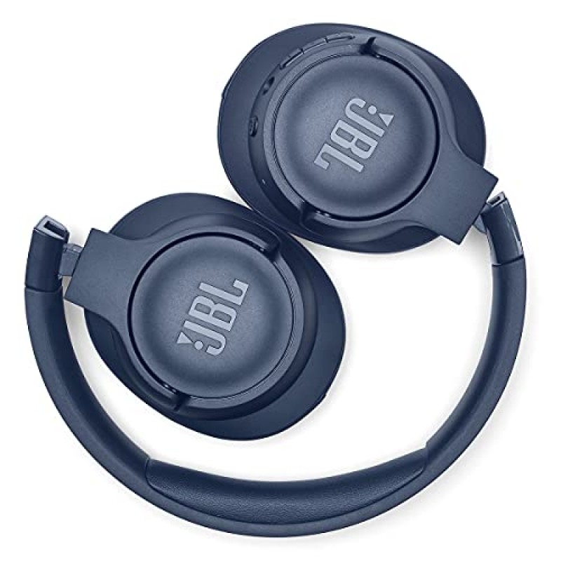 JBL Tune 710BT 무선 오버이어 블루투스 헤드폰(마이크 포함), 50H 배터리, 핸즈프리 통화, 휴대용(블루)