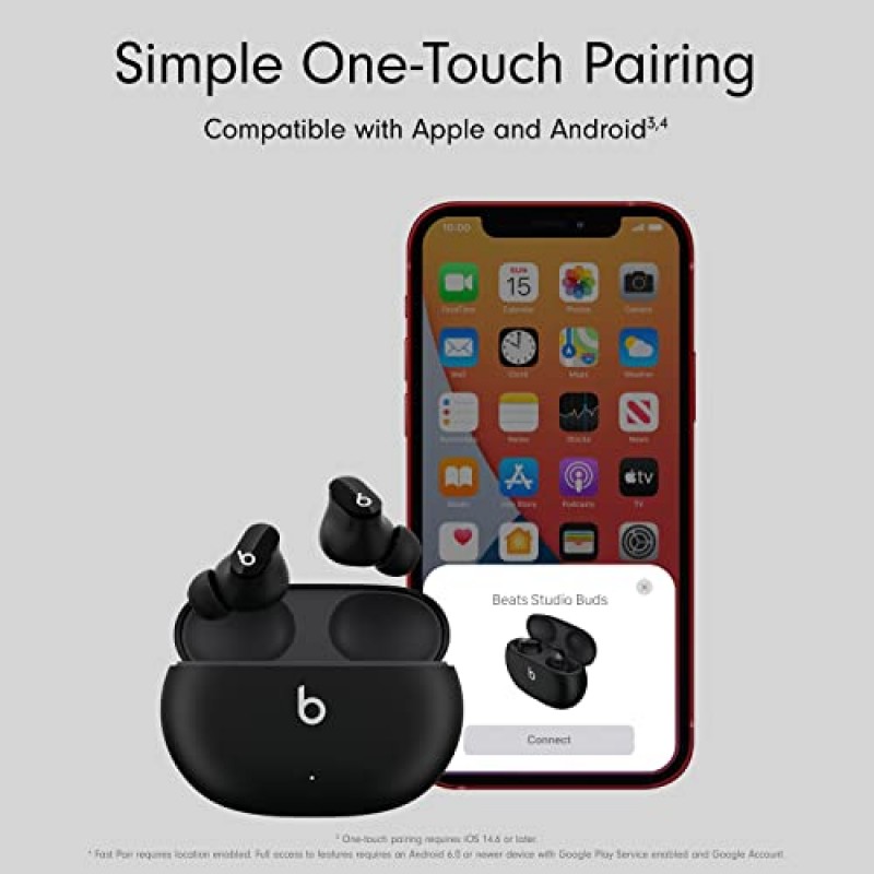 Beats Studio Buds - 진정한 무선 소음 차단 이어버드 - AppleCare+ 포함 블랙(2년)