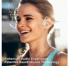 MAIRDI 골전도 헤드폰 Bluetooth 5.3 - AI 소음 차단 마이크가 장착된 무선 오픈 이어 스포츠 헤드폰, 8시간 재생 시간, 달리기 운동 운전을 위한 방수 헤드셋