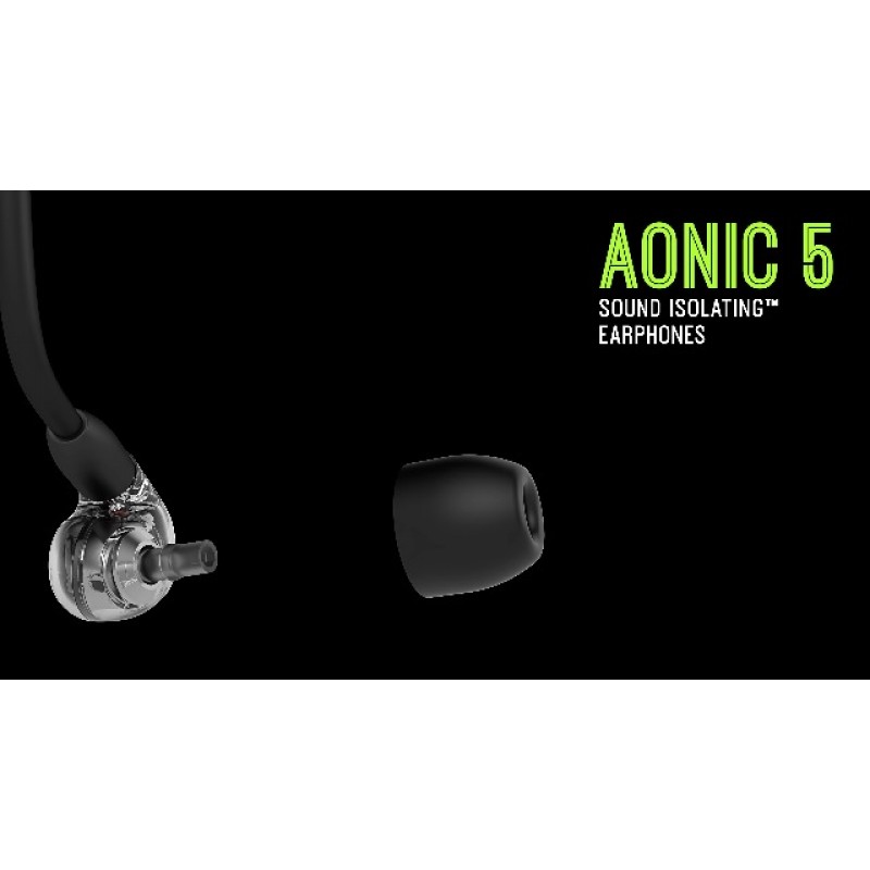 Shure AONIC 5 유선 소음 차단 이어버드, 고음질 사운드 + 천연 베이스, 드라이버 3개, 안전한 인이어 핏, 분리형 케이블, 내구성이 뛰어난 품질, Apple 및 Android 장치와 호환 가능 - 레드