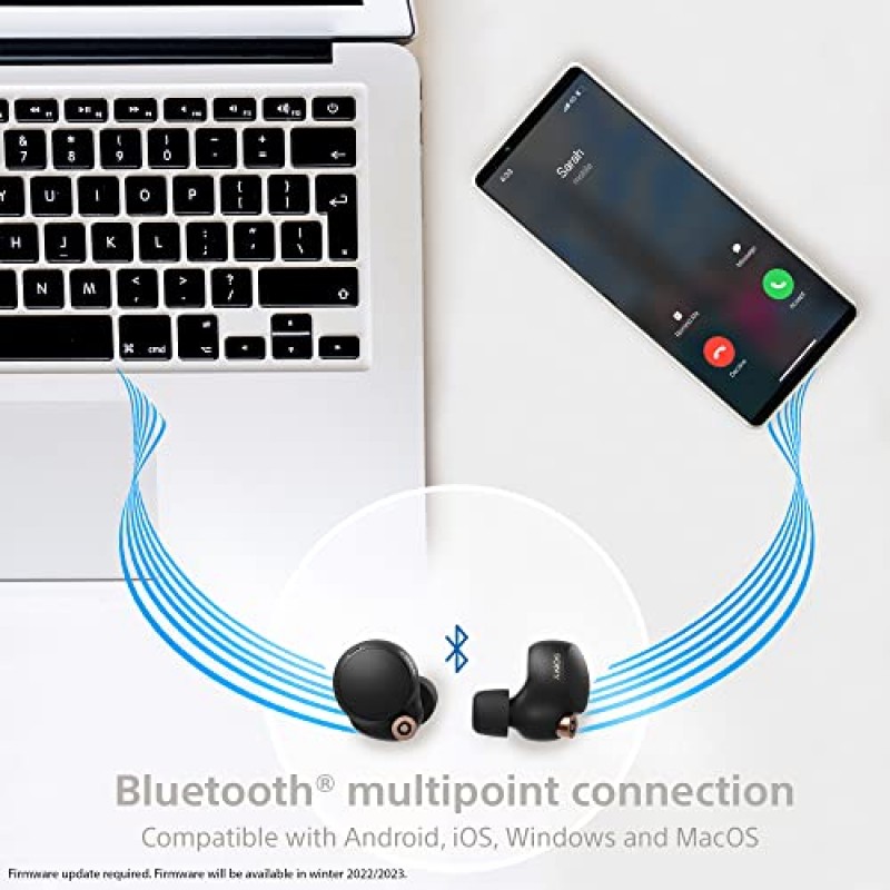 소니 진정한 무선 소음 차단 헤드폰 - Alexa 및 Google Assistant에 최적화 - 통화용 내장 마이크 포함 - Bluetooth 연결 - WF-1000XM4S.CE7 - 한정판 - 실버/골드