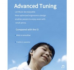 YINYOO TRI I3 PRO IEM, 이어폰형 모니터 헤드폰 업그레이드된 I3 pro 유선 이어버드 이어폰, 무대 음악가 연주자에게 편안한 (실버)