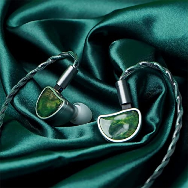 KiiBoom Allure HiFi 베릴륨 도금 다이어프램 다이나믹 드라이버 이어폰 IEM, 알루미늄 하우징, 분리형 4 코어 7N OCC OFC 케이블(오디오 애호가 음악가 DJ 스테이지용)