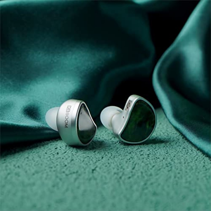 KiiBoom Allure HiFi 베릴륨 도금 다이어프램 다이나믹 드라이버 이어폰 IEM, 알루미늄 하우징, 분리형 4 코어 7N OCC OFC 케이블(오디오 애호가 음악가 DJ 스테이지용)