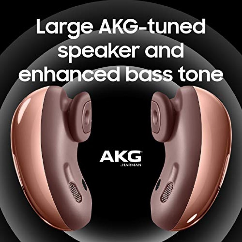 SAMSUNG Galaxy Buds Live 진정한 무선 Bluetooth 이어버드(능동형 소음 제거 기능, 충전 케이스, AKG 튜닝 12mm 스피커, 긴 배터리 수명, 미국 버전, 미스틱 레드 포함)