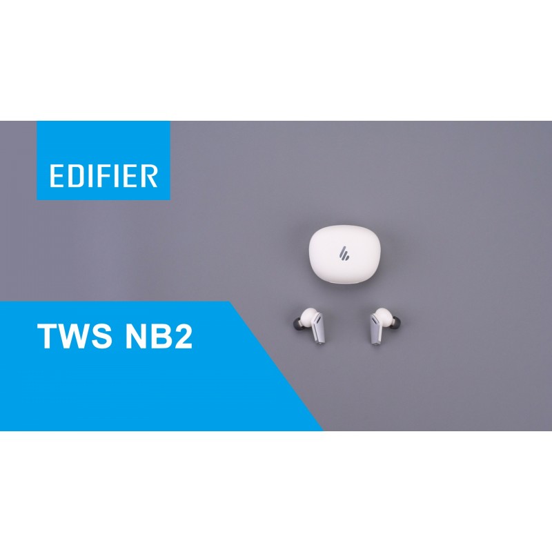 Edifier TWS NB2 진정한 무선 능동형 소음 차단 이어버드, ANC 인이어 감지, 터치 컨트롤, Bluetooth 5.0 이어폰, 32시간 재생, 흰색…