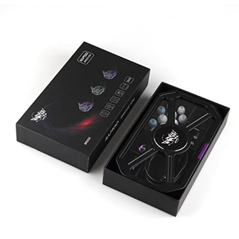 Linsoul Raptgo Bridge 2BA+2DD+PZT Tribrid 인이어 모니터, 튜닝 스위치가 있는 HiFi IEM, 교체 가능한 금속 필터, 음악가 오디오파일 DJ 스튜디오용 4방향 크로스오버(보라색, 브리지)