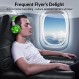 Silensys E7 PRO 능동형 소음 차단 헤드폰 마이크가 포함된 Bluetooth 헤드폰 깊은 베이스 무선 헤드폰 오버이어, 편안한 착용감, TV/컴퓨터/휴대폰에서 30시간 재생 시간, 녹색