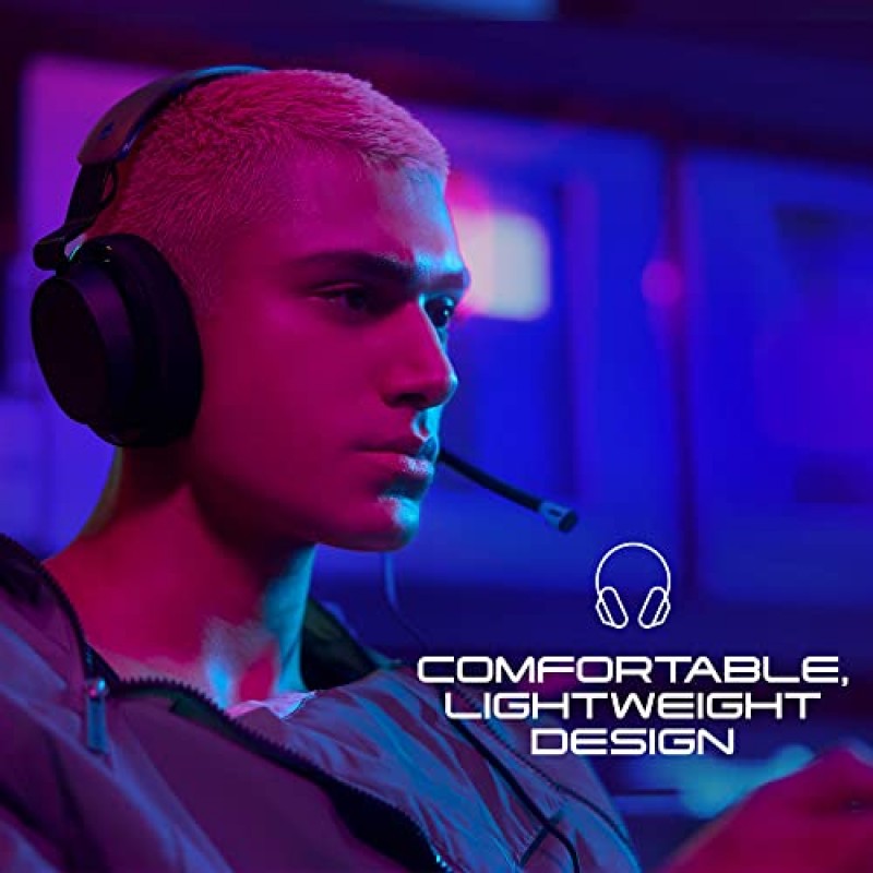 Skullcandy SLYR Pro 멀티 플랫폼 오버이어 유선 게이밍 헤드셋, 향상된 음향 인식, AI 마이크, Xbox Playstation 및 PC와 작동 - 블루