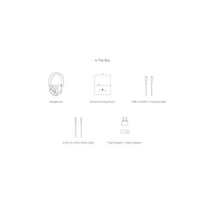 Master & Dynamic MW65 액티브 소음 제거(ANC) 무선 헤드폰 - 마이크가 포함된 Bluetooth 오버이어 헤드폰 - 건메탈/블랙 가죽