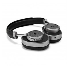 Master & Dynamic MW65 액티브 소음 제거(ANC) 무선 헤드폰 - 마이크가 포함된 Bluetooth 오버이어 헤드폰 - 건메탈/블랙 가죽