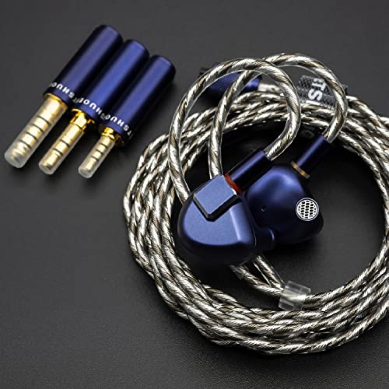 LETSHUOER S12 Pro 14.8mm 평면 자기 드라이버 이어폰 모니터, CNC 가공 알루미늄 합금 귀 구멍이 있는 HiFi IEM 이어폰(블루, S12 PRO)