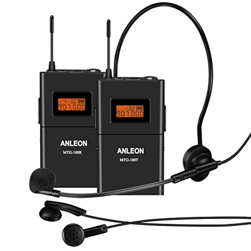 Anleon 902-927MHZ 투어 가이드 무선 시스템 교회 시스템(송신기 1개 및 수신기 30개)