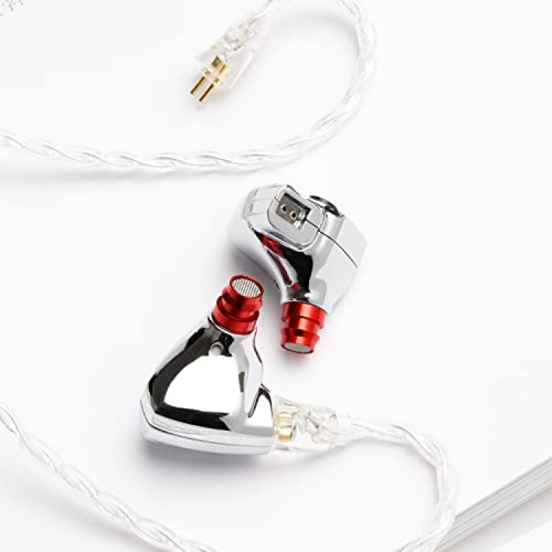 DUNU Titan S 이어폰 모니터, 강력한 사운드를 갖춘 11mm 다이나믹 드라이버 HiFi IEM 이어폰(실버