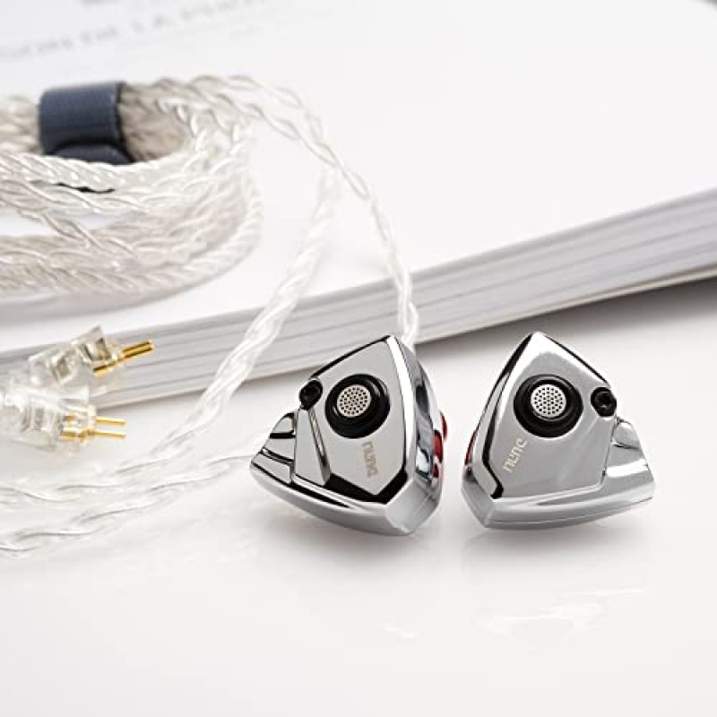 DUNU Titan S 이어폰 모니터, 강력한 사운드를 갖춘 11mm 다이나믹 드라이버 HiFi IEM 이어폰(실버