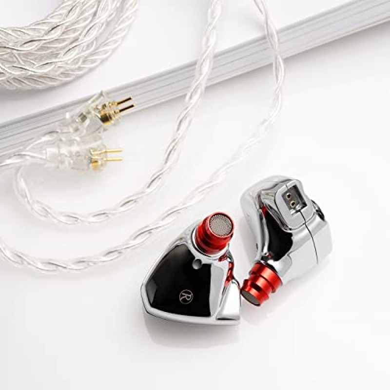 DUNU Titan S 이어폰 모니터, 강력한 사운드를 갖춘 11mm 다이나믹 드라이버 HiFi IEM 이어폰(실버