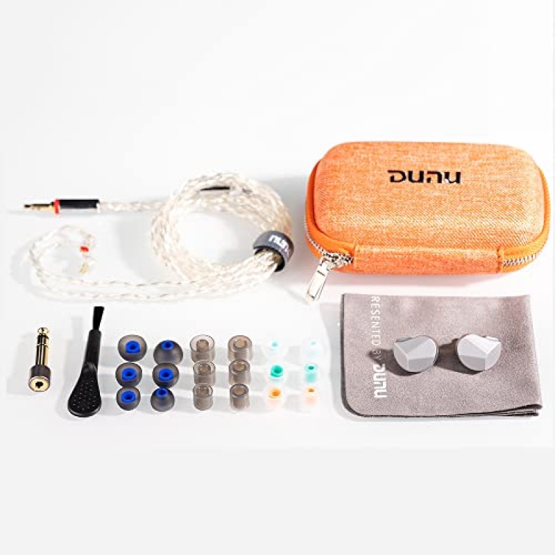 Linsoul DUNU KIMA 10mm DLC 다이나믹 드라이버 이어폰, HiFi IEM, 듀얼 캐비티, 공기 흐름 제어 전면, 아연 합금 쉘, 오디오 애호가 음악가 무대 DJ용 분리형 Litz OCC 은도금 케이블