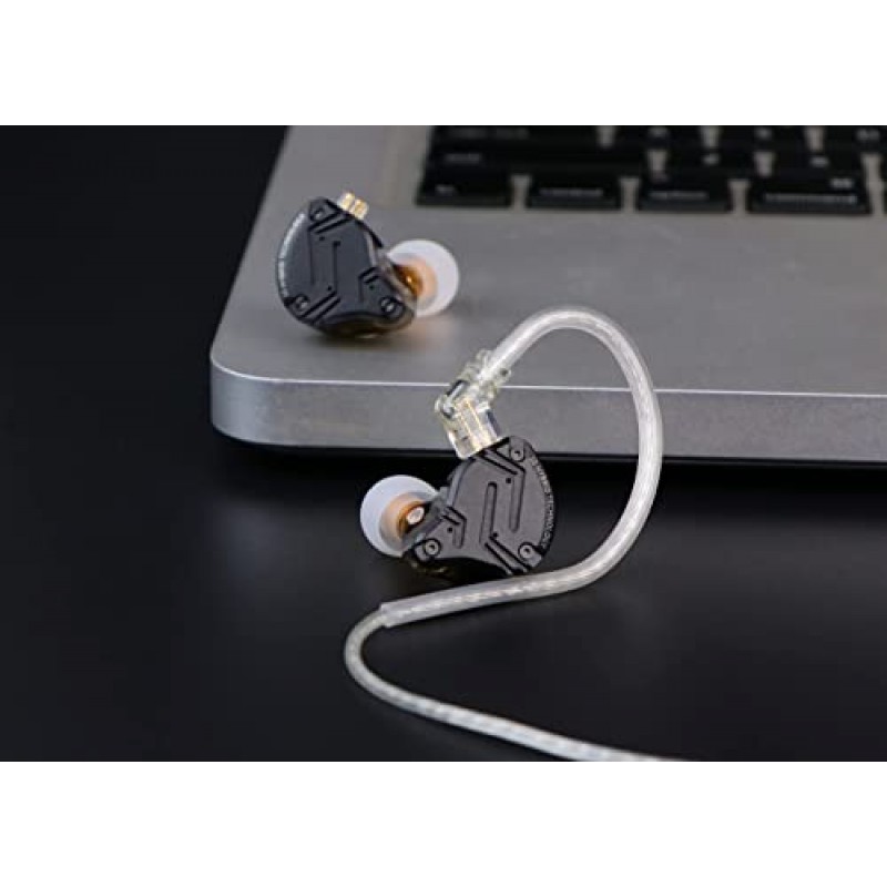 Linsoul KZ ZS10 PRO X 업그레이드된 1DD + 4BA 하이브리드 드라이버 HiFi 이어폰 IEM, 합금 페이스플레이스 분리형 은도금 매립형 0.75mm 2핀 케이블(오디오파일 음악가 DJ 스테이지용)(마이크 제외)