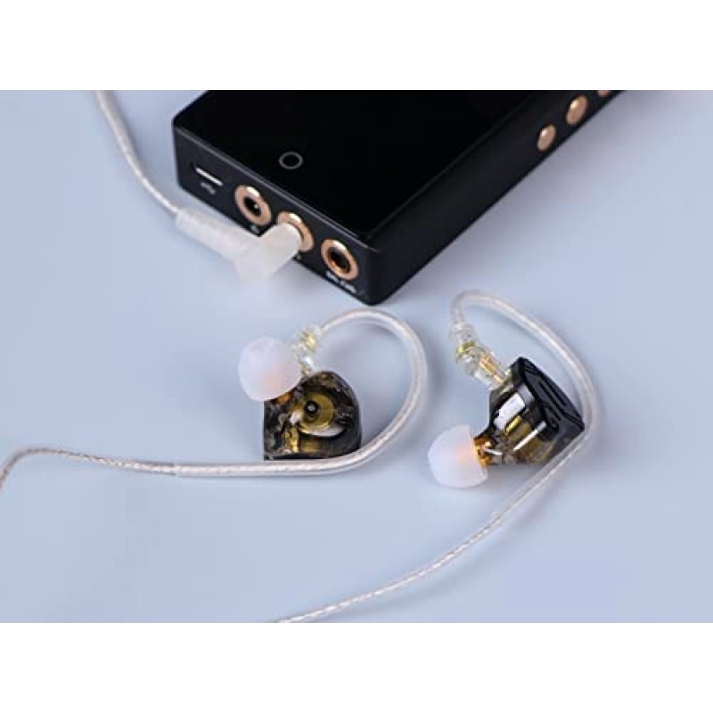 Linsoul KZ ZS10 PRO X 업그레이드된 1DD + 4BA 하이브리드 드라이버 HiFi 이어폰 IEM, 합금 페이스플레이스 분리형 은도금 매립형 0.75mm 2핀 케이블(오디오파일 음악가 DJ 스테이지용)(마이크 제외)