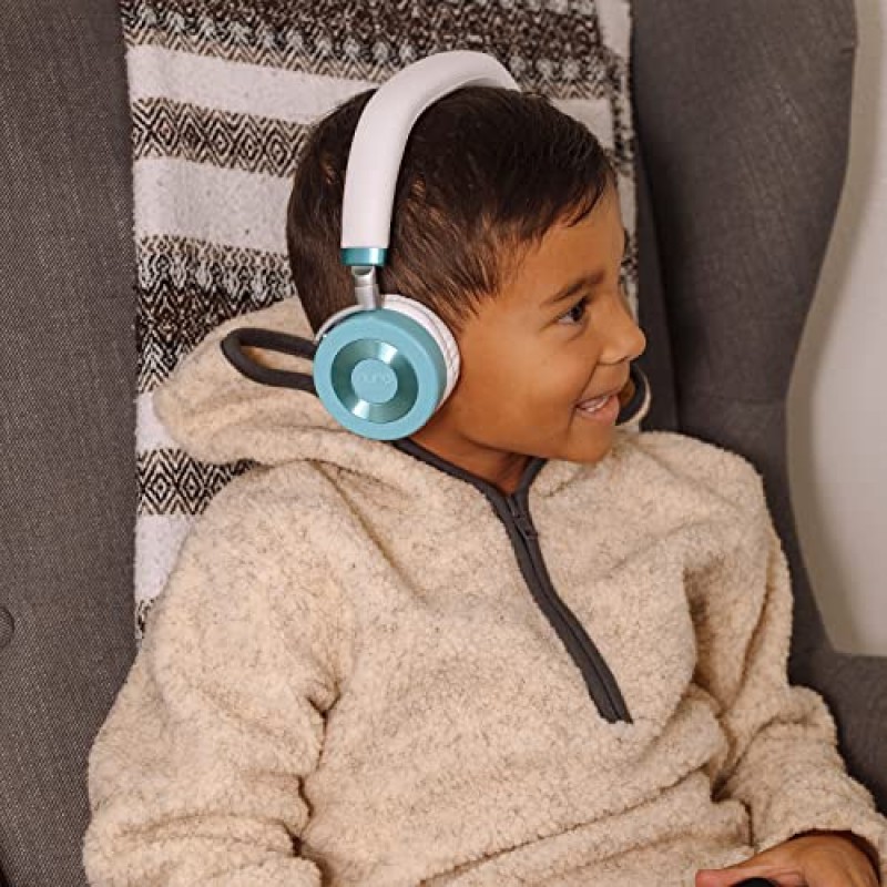 Puro Sound Labs JuniorJams 어린이용 볼륨 제한 헤드폰 3+ 청력 보호 - 태블릿, 스마트폰, PC용 접이식 및 조절 가능 Bluetooth 무선 헤드폰 - 22시간 배터리 수명, 청록색