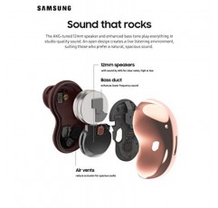 SAMSUNG Galaxy Buds Live True Wireless Bluetooth Earbuds with Active Noise Cancelling, 충전 케이스, AKG 튜닝 12mm 스피커, 긴 배터리 수명, 미국 버전, 미스틱 화이트