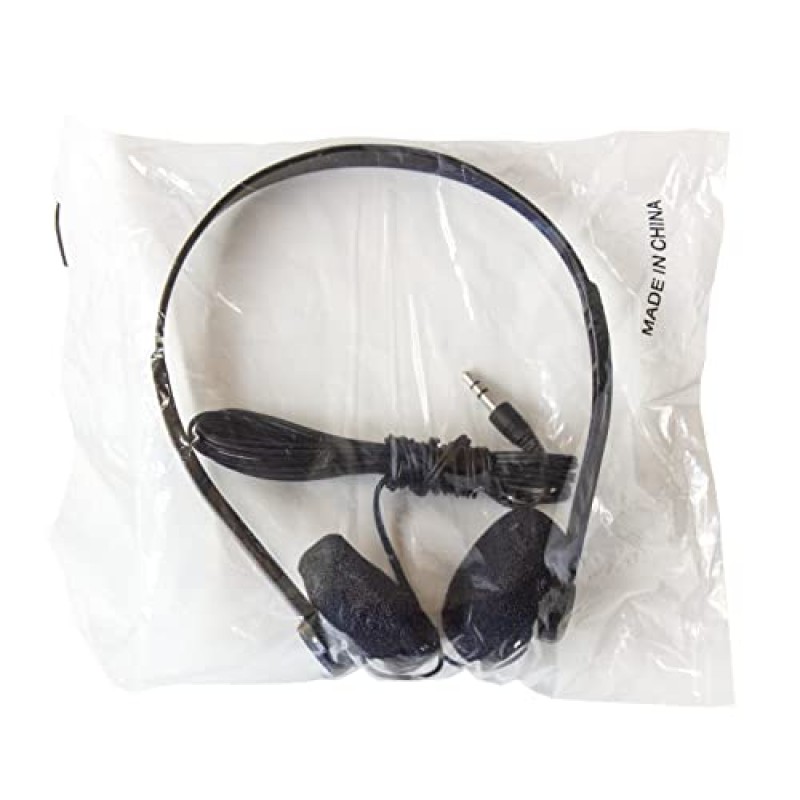 Soundnetic SN06 일회용 스테레오 제한 사용 헤드폰, 블랙, 100개, 1팩