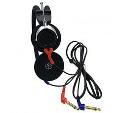 Anico 청력계 이어폰 공기 변환기 청력 테스트용 헤드셋, 소음 감소 변환기 헤드셋 블랙