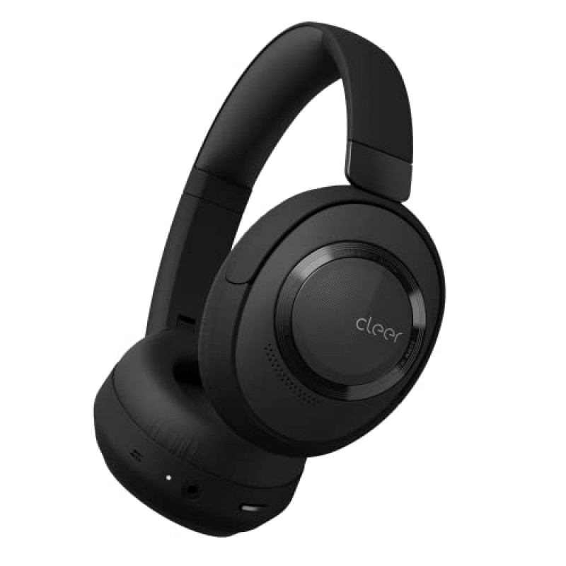 Cleer Audio Alpha 소음 차단 Bluetooth 헤드폰, 마이크, 외부 터치 컨트롤, 35시간 배터리 수명, 미드나잇 블랙