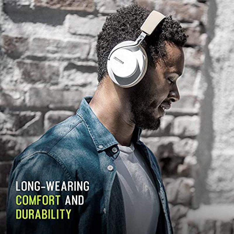 Shure AONIC 50 무선 소음 제거 헤드폰, 프리미엄 스튜디오 품질 사운드, Bluetooth 5 무선 기술, 귀에 꼭 맞는 편안한 착용감, 20시간 배터리 수명, 손가락 끝 컨트롤 - 브라운