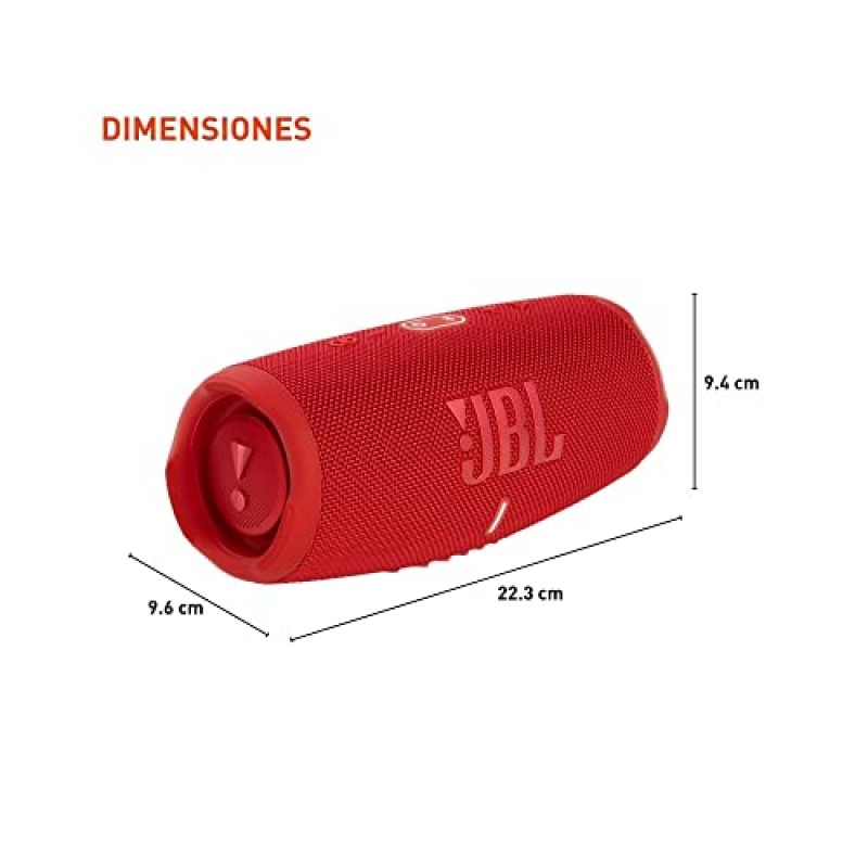 JBL Charge 5 - IP67 방수 및 USB 충전 출력 기능을 갖춘 휴대용 Bluetooth 스피커 - Red & Tune 125TWS 진정한 무선 인이어 헤드폰(블랙), 소형