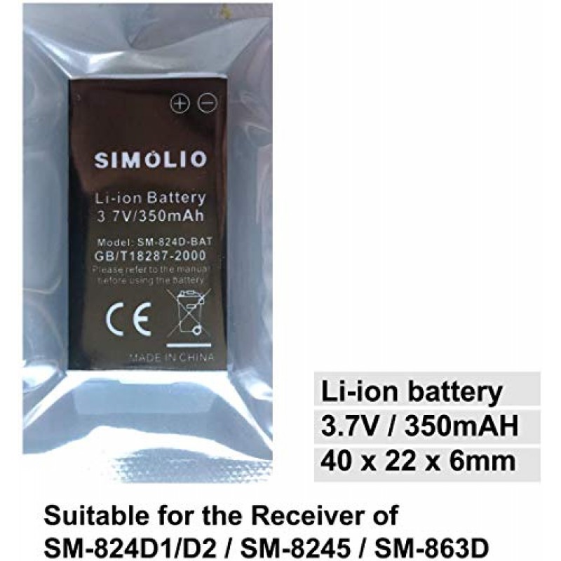 노인 및 노인을 위한 광학 입력이 포함된 SIMOLIO 2.4G 듀얼 무선 TV 헤드셋, 교체용 추가 배터리, 100피트 범위, 지연 없음
