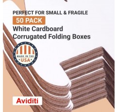 AVIDITI 6x4x3 배송 상자 포장, 우편, 포장, 이동 및 보관, 가정 및 사무실 이동 용품용 소형(50팩) 튼튼한 골판지 상자