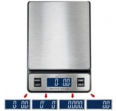 Weighmax W-2809 90 LB X 0.1 OZ 내구성 있는 스테인레스 스틸 디지털 우편 저울, AC 어댑터가 포함된 배송 저울, 1팩