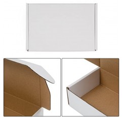Sodissa 6x4x2 인치 배송 상자 25개 팩, 소규모 기업용 흰색 골판지 상자