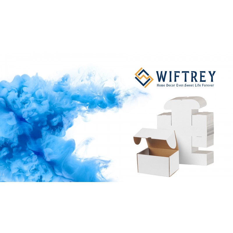 WIFTREY 6x4x4 흰색 배송 상자 중소기업용 20팩, 골판지 우편물 상자, 포장용 소형 우편물 선물 상자