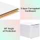 PETAFLOP 6x4x4 배송 상자 50팩, 흰색 판지 상자 중소기업용 크래프트 골판지 우편물 상자