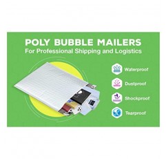 Sales4Less #5 폴리 버블 메일러 10.5X16인치 패딩 처리된 봉투 메일러 방수 팩 10개, 흰색