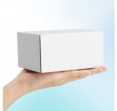 Poever 배송 상자 6x4x3인치 소형 우편 상자 25팩 흰색 골판지 골판지 상자 우편 발송자