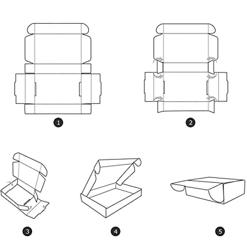 PHAREGE 6x4x3인치 배송 상자 25팩, 갈색 골판지 우편물 상자, 중소기업 포장용 소형 우편함