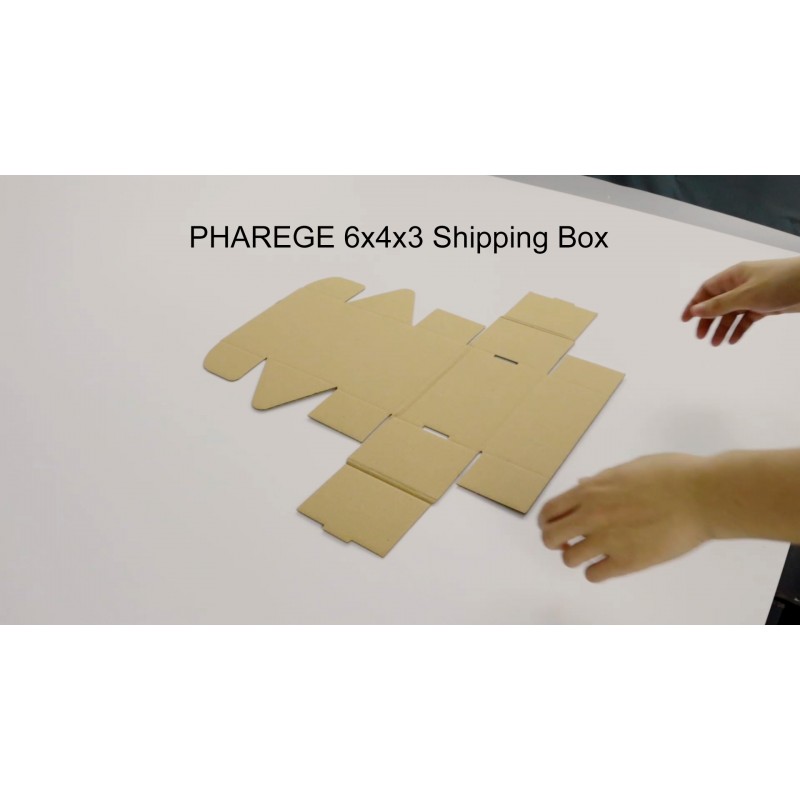 PHAREGE 6x4x3인치 배송 상자 25팩, 갈색 골판지 우편물 상자, 중소기업 포장용 소형 우편함