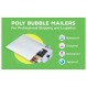 SALES4LESS #2 폴리 버블 메일러 8.5X12인치 패딩 처리된 봉투 메일러 방수 팩 50개(PBM8512-50), 흰색