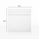 LUXPaper 정사각형 초대장 봉투 | 필 앤 프레스 | 5 1/2" x 5 1/2" | 밝은 흰색 | 80파운드 텍스트 | 50개