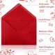 200팩 봉투 초대장용 5 x 7인치 웨딩 카드 봉투 명함용 자체 접착 크리스마스 휴일 소형 기프트 카드 초대장 카드(빨간색)