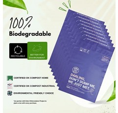 BeauVibe 퇴비화 가능 메일러 - 10 x13 폴리 메일러 - 재활용 가능한 배송 가방 - 보라색 폴리 메일러 - 재사용 가능한 배송 봉투 - 중소기업을 위한 친환경 배송 메일러